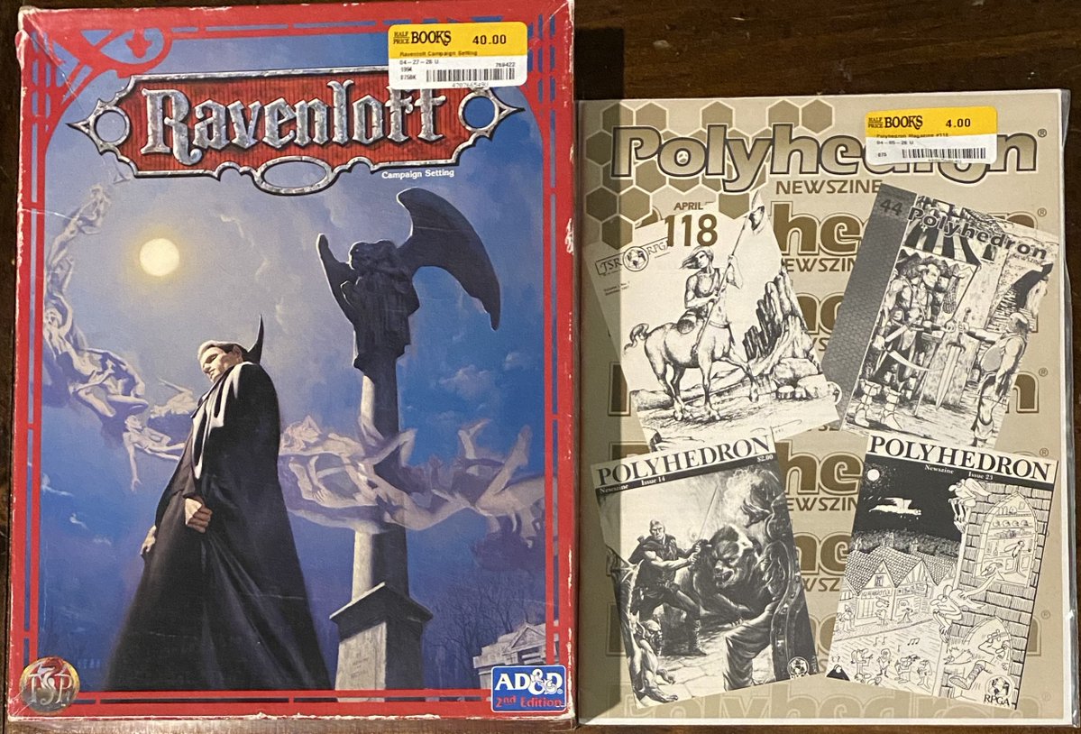 pencil_army's tweet image. Half Price Books had some unexpected gems today that I was unprepared for but I nabbed what I could and am very pleased with the results.

#PhysicalMedia #HalfPriceBooks #HPB #TSR #AdvancedDungeonsandDragons #GlenCook #SubterraneanPress #DerekFlint #Ranma1_2 #RumikoTakahashi