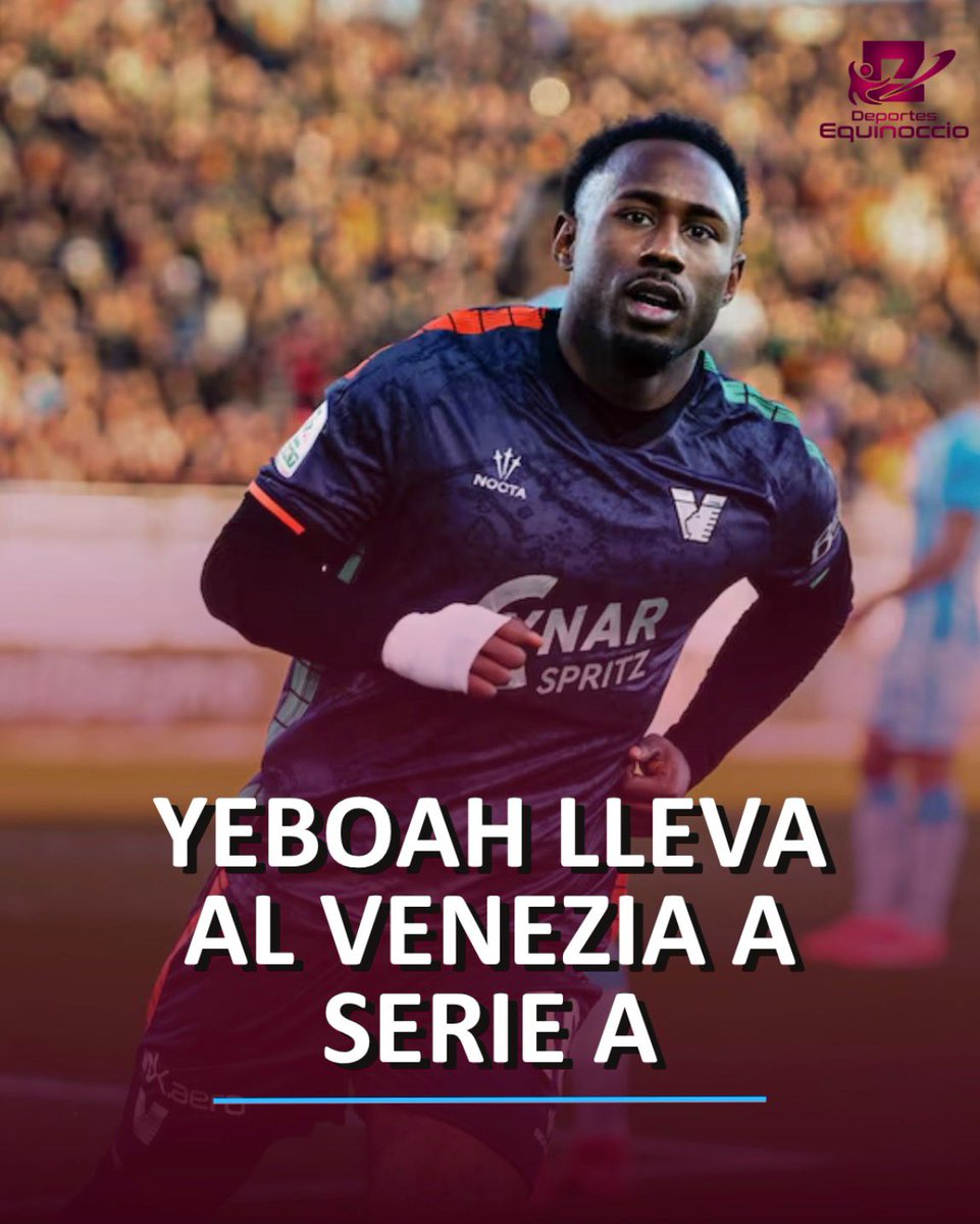 El ecuatoriano John Yeboah fue figura clave en un momento histórico para el Venezia FC, que selló su ascenso a la Serie A tras empatar 2-2 ante Spezia Calcio. 🎉

⚡ El extremo tricolor abrió el marcador a los 7 minutos con una brillante jugada individual, dejando rivales en el