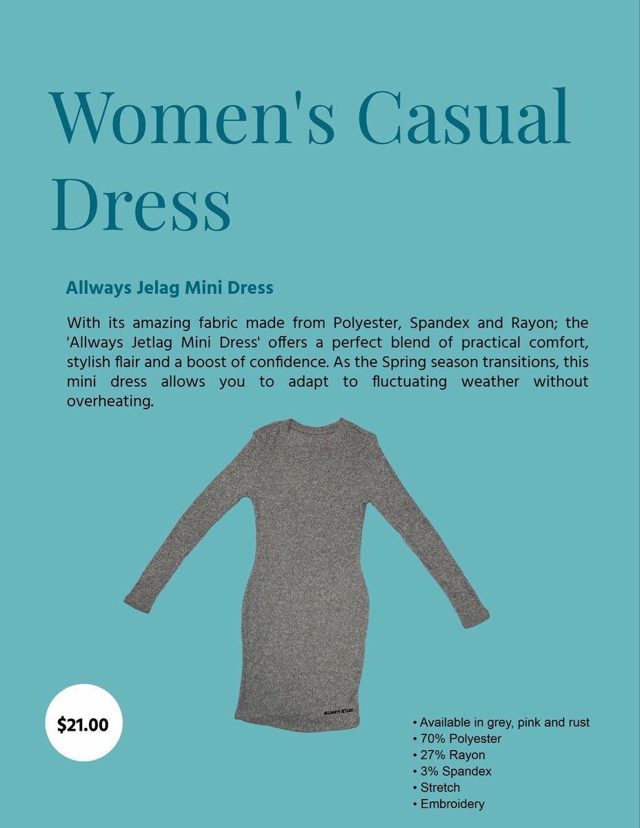 AllwaysJetlag's tweet image. The new ‘AJ Spring Collection 2026’ catalogue is available on our website. New dresses, shirts, zip hoodies and other garments available for men, women and kids:
allwaysjetlag.com/aj-spring-coll…
#NewCollection #Style #Clothing #AJSpringCollection2026