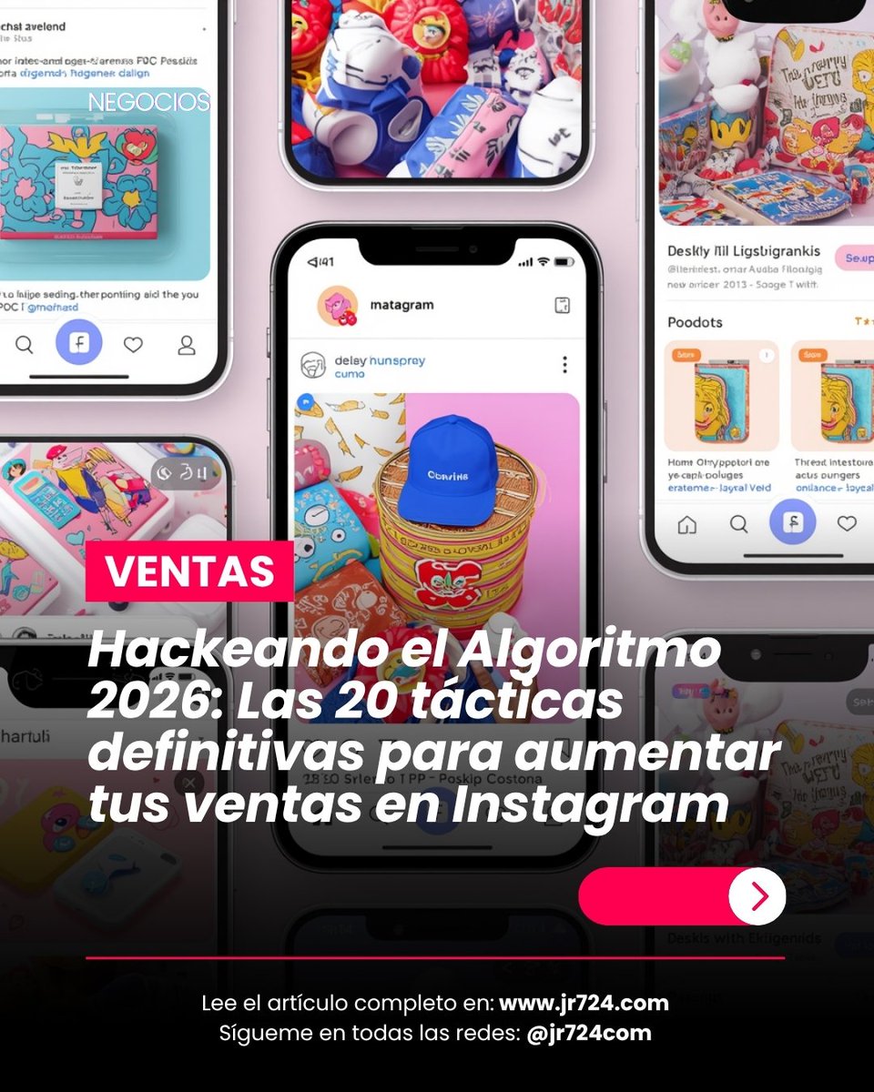 jr724com's tweet image. Instagram en 2026 ya no es lo mismo 🚀
Menos fotos perfectas, más contenido real.
Menos vender directo, más conectar.
Más estrategia, más resultados.
👉 20 tips para aumentar tus ventas hoy. 

#MarketingDigital #Ventas #Negocios