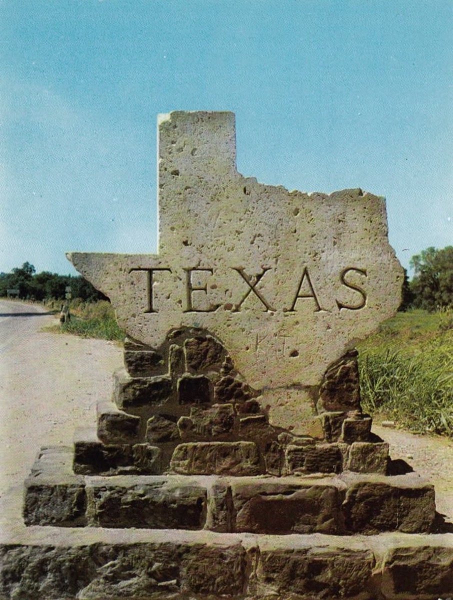 How many Texans feel like they are home when you pass this coming back into the state even though you are still 600 miles from the house?