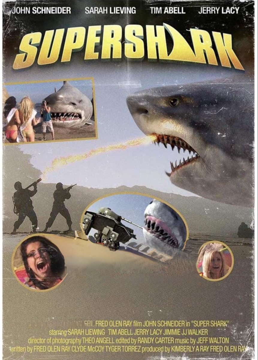 analgesicsleep's tweet image. Posters for “Super Shark” (2011) from The USA, Japan, Germany and The United Kingdom
#FridayNightFlix #SuperShark #horror #scifi
