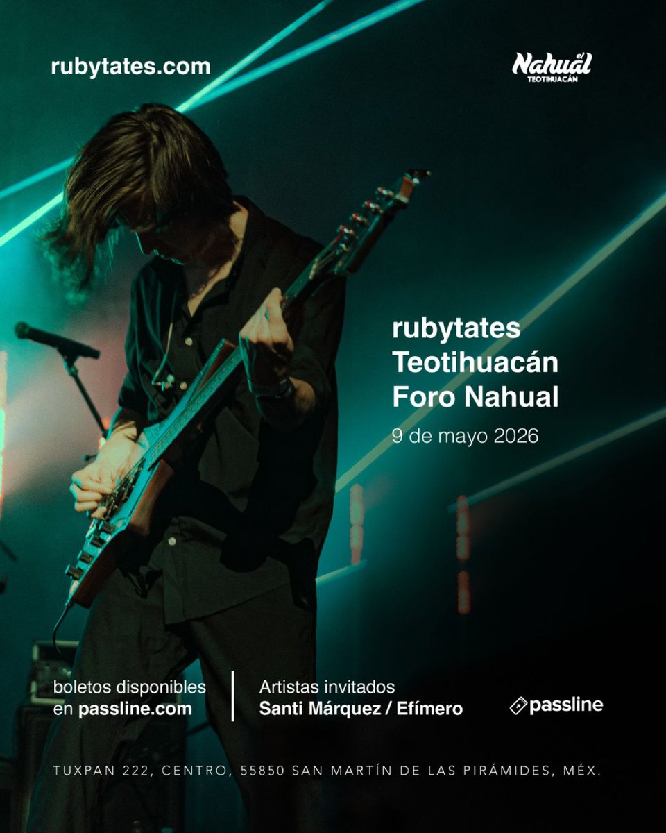 BalestrinoLied's tweet photo. En mayo, @Rubytates tendrá conciertos en el Estado de México. Viernes 8 en #SerpentinoLounge, sábado 9 en el #ForoNahual, y viernes 15 en @DopplerBar. 🎶🎶🎶🎶🎶 https://t.co/CbzKRGB47M