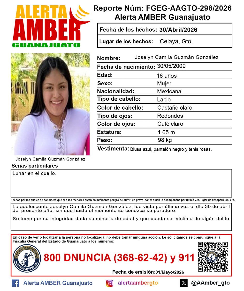 Alerta AMBER GTO. tweet media