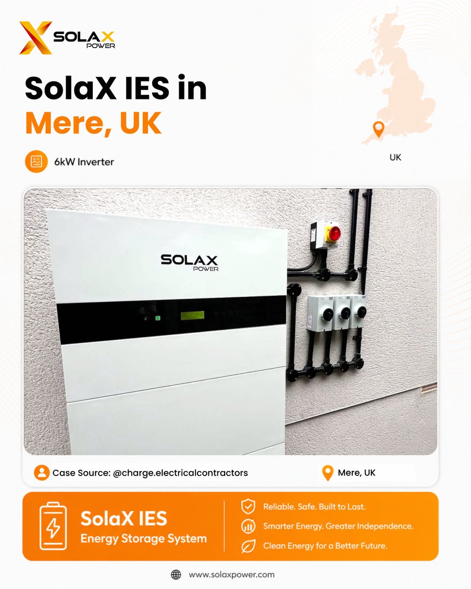 solaxpower's tweet photo. #SolaXCase: SolaX IES All-in-One System in Action Across Multiple Markets
From Italy to the UK and Ireland, the SolaX IES All-in-One system is being successfully deployed in more residential scenarios.🌍🏡
Designed to maximize solar energy utilization and support greater energy independence, SolaX IES All-in-One system delivers a smarter home energy management experience. It enables clean energy self-consumption during the day, intelligently stores excess power for backup, and optimizes off-peak usage — providing an efficient, intelligent, and convenient solution for modern households.
We sincerely thank every installer for their professional support, as well as every project partner for their trust and recognition. These real-world installations highlight SolaX's growing presence and impact across multiple markets.🤝
SolaX will continue working closely with global partners to accelerate the adoption of efficient, intelligent, and sustainable solar-plus-storage solutions.
If you have installed a SolaX energy system, feel free to share your project with us!
We look forward to showcasing more real-world applications and collaborating with partners worldwide to bring clean energy into more homes.
#SolaXPower: With SolaX, You've Got the Power
#SolarEnergy #EnergyStorage #CleanEnergy #SmartEnergy #RenewableEnergy #SolaXIES #ResidentialEnergySolution