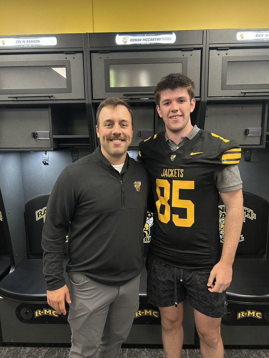 RonanMcCarthy85's tweet photo. Had an awesome time at Randolph- Macon today, thank you to @CoachMcGeeRMC and @CoachBarhorst for showing and telling me more about the program, really looking forward to the future!

@DanOrnerKicking @AFPatriotFB @gonextplay https://t.co/5V8N2nIloH