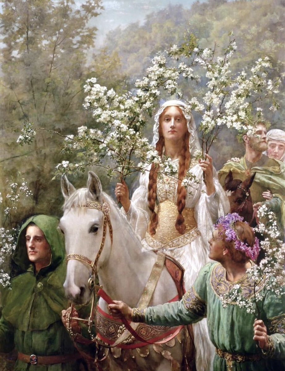 'Queen Guinevere's Maying', 
John Collier, 1900