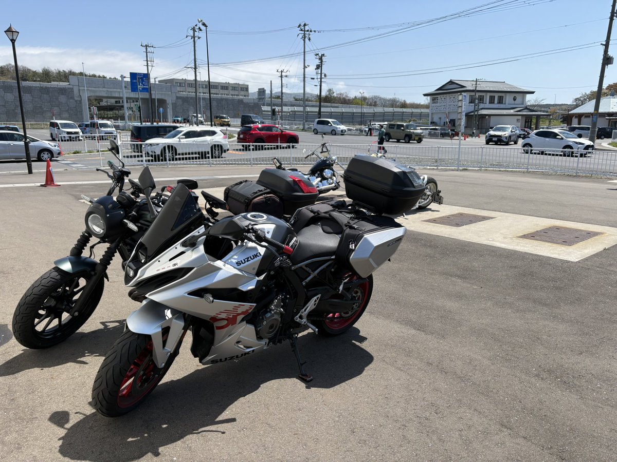 hirokaPapa's tweet image. #道の駅よこはま
風が強い。
大間に行かずに、南下するかな？

#bike #touring #suzuki #gsx8r #gsx800f #kawasaki #eliminator #eliminator400se #バイク #ツーリング #夫婦ツーリング #スズキ #鈴菌 #カワサキ #エリミネーター #エリミネーター400se #バイク好き #バイク好きな人と繋がりたい