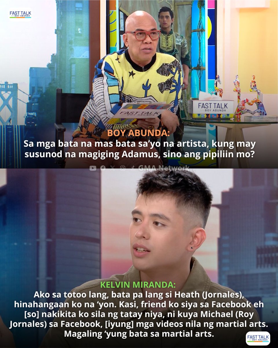 #HeathJornales, nakitaan ng potensyal ni #KelvinMiranda bilang susunod na #Sanggre Adamus dahil sa angking galing nito sa martial arts.

#FastTalkWithBoyAbunda | Weekdays, 4:45 PM
#FTBASanggre