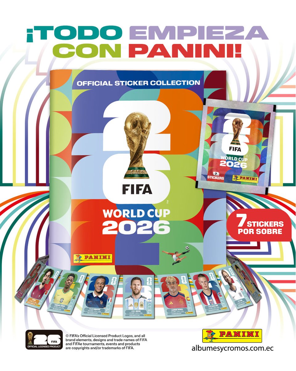 notimercio's tweet photo. ¡Atención coleccionistas futboleros! 🚨
Vuelve la magia de los cromos con la colección oficial Panini World Cup 2026🏆.

📍Consigue tu álbum y cromos desde este 5 de mayo con los voceadores de NOTIMERCIO.

#Panini #WorldCup2026 #CopaMundial #Notimercio #Quito https://t.co/wI6toZ90Oc