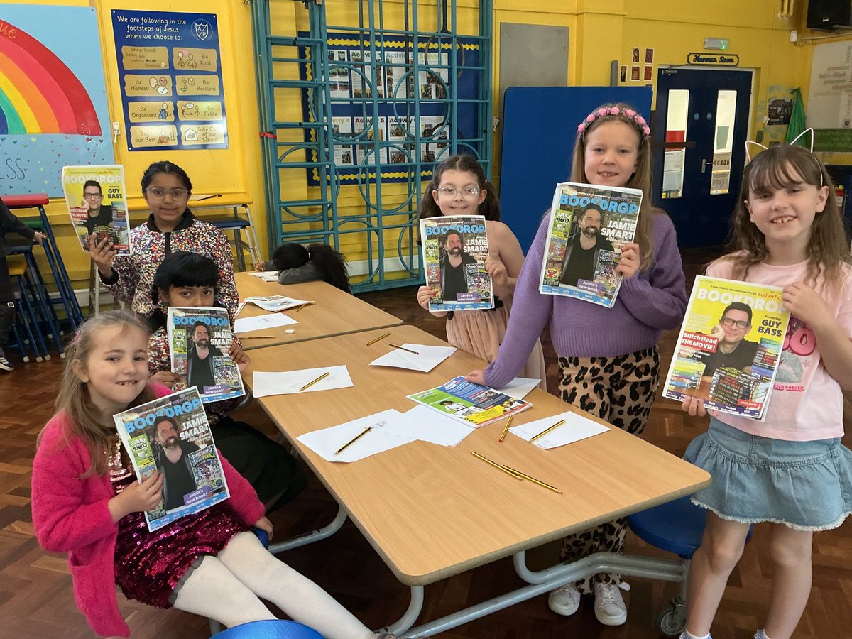 AbbeyPrimary's tweet image. We used @authorfy #Bookdrop magazine to promote book talk during our #reading workshop for #Y3 #Y4 #Y5 #Y6. They loved seeing what new books have been published as well as being illustrators, drawing the front covers of the books they would like to buy.  @jamiesmart #GoAllIn2026