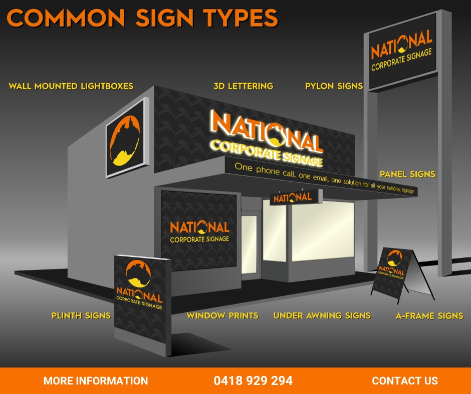 NcsSignage's tweet photo. Not all signs are created equal. Choose the right signage and let it do the work.

Learn more about our products and services. 👇

https://t.co/fT6Vt3yhin
📞 0418 929294 - John Campbell
✉️ john@nationalcorporatesignage.com.au https://t.co/0t7iafj36c