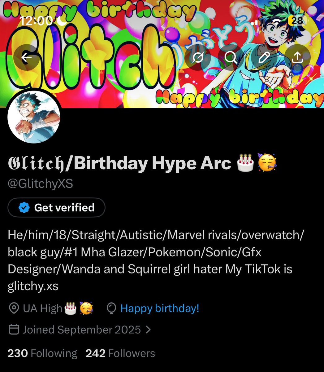 𝕲𝖑𝖎𝖙𝖈𝖍/Birthday Hype Arc 🎂🥳 tweet media