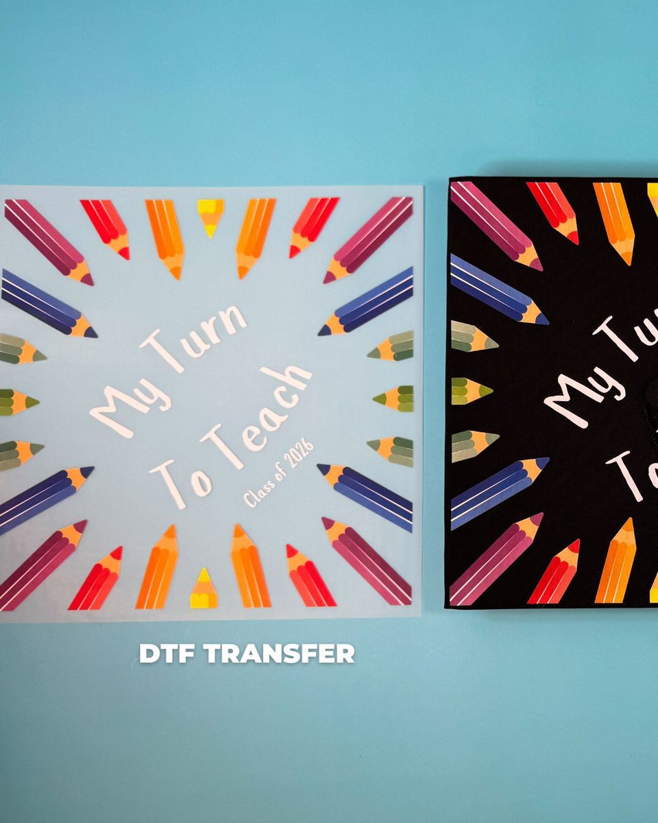 FMExpressions's tweet photo. Items You Need to Decorate a Grad Cap... FM Style 😀 ♨️ 

- Graduation Cap (blank)
- DTF Transfer
- Heat Press
- Tassel
- A Senior Graduate ;)

Press and Peel in just 10 seconds for an award-winning graduation cap topper! https://t.co/nab8rhxtiZ