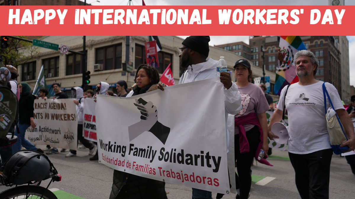 WFS_Chicago's tweet photo. 10 - 16 hour workdays.
Unsafe conditions.
That was the reality before workers organized in 1886.

They fought for the 8 hour work day
 and changed history!

✊🏾 Today, the fight continues.

Happy International Workers' Day https://t.co/HtfGXC6Qrw