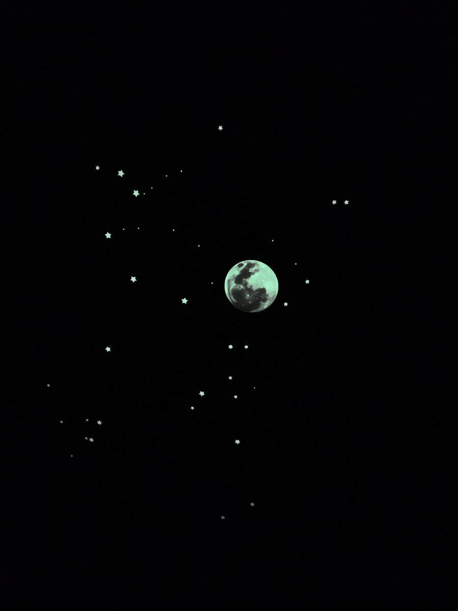 SarahVaci's tweet photo. More stars on my ceiling. Youโre never too old for glow stars. I can even see bright smudges with my bad eyesight!
#spacelover https://t.co/IZRtNktGAC