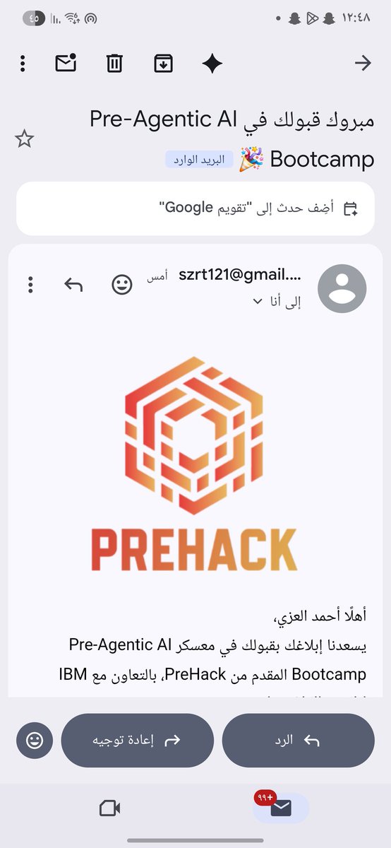 A_AizziAl's tweet photo. سعيد بانضمامي لمعسكر "Pre-Agentic AI Bootcamp" 🚀 مع @PreHack_SA و @Eyouth_mena و @IBM.
رحلة عملية للانتقال من استخدام الذكاء الاصطناعي إلى بناء AI Agents قادرة على التفكير واتخاذ القرار. متحمس للتجربة! ✨
#الذكاء_الاصطناعي #PreHack #IBM #IBMSkillsBuild https://t.co/FHTv8J7DZH