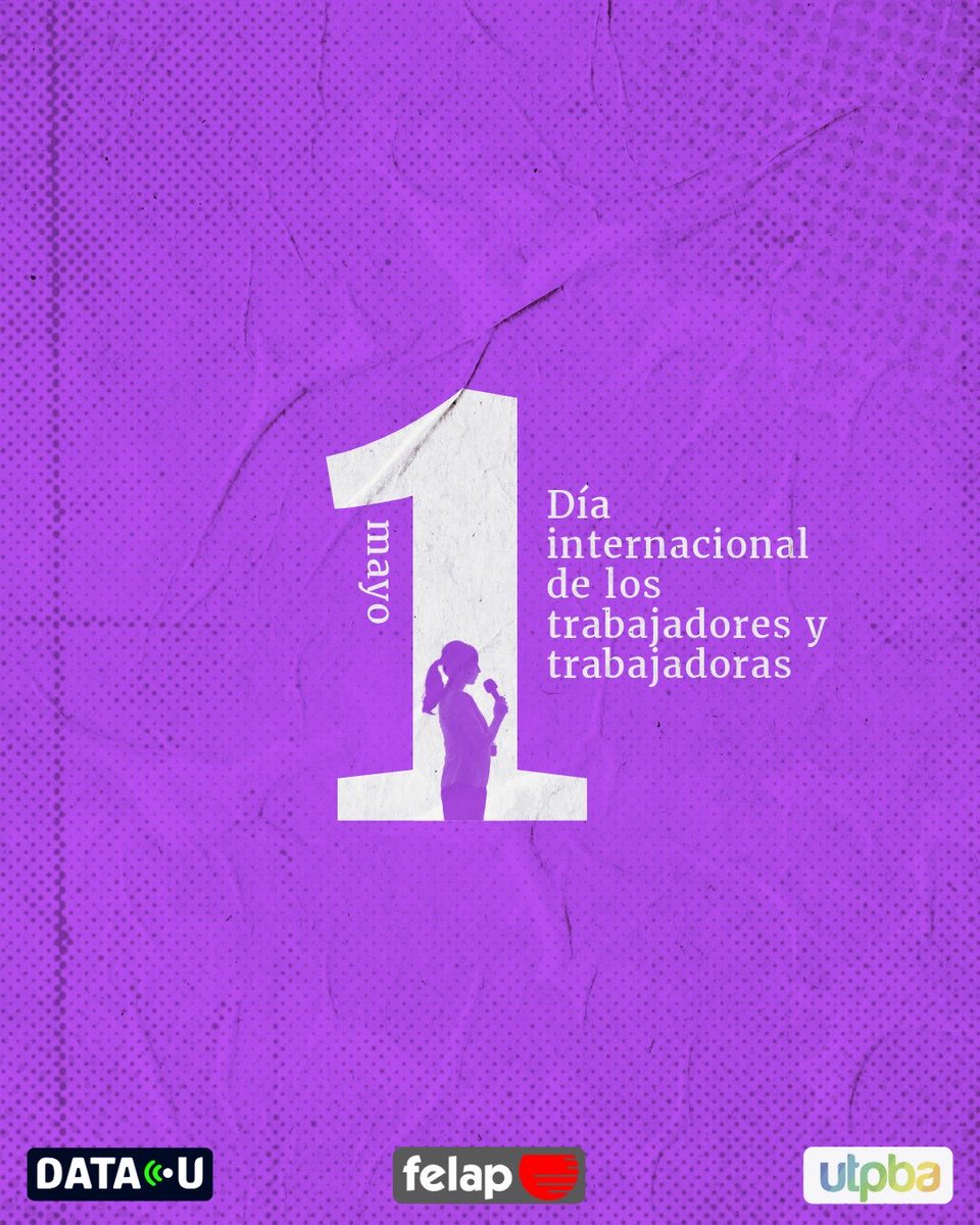 FELAP_org's tweet photo. 1 de Mayo: La lucha continúa
La Unión de Trabajadores de Prensa de Buenos Aires (UTPBA) saluda a las compañeras y compañeros en nuestro día. https://t.co/YaWnTxPFoX
