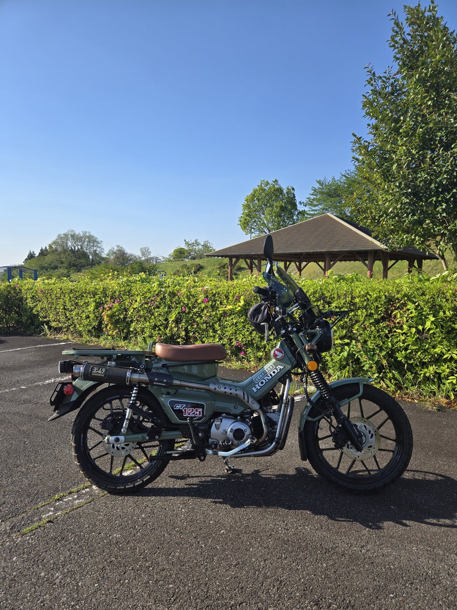 引き取り者決まりました おはようございカブ☀️ 朝イチでバイク屋さんにハンカブ引き取りに