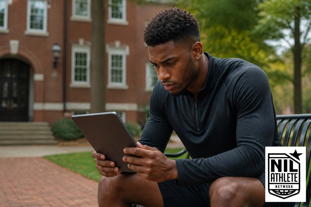 nilgameplan's tweet image. HBCU Athletes: The roster squeeze is real. 🗺️ NIL isn't just a side hustle; it's a way to maintain your platform. Stay secure by vetting 'local supporters' to ensure they aren't 'Street Agents'. Protect your eligibility first! #HBCU #NIL #AthleteLife