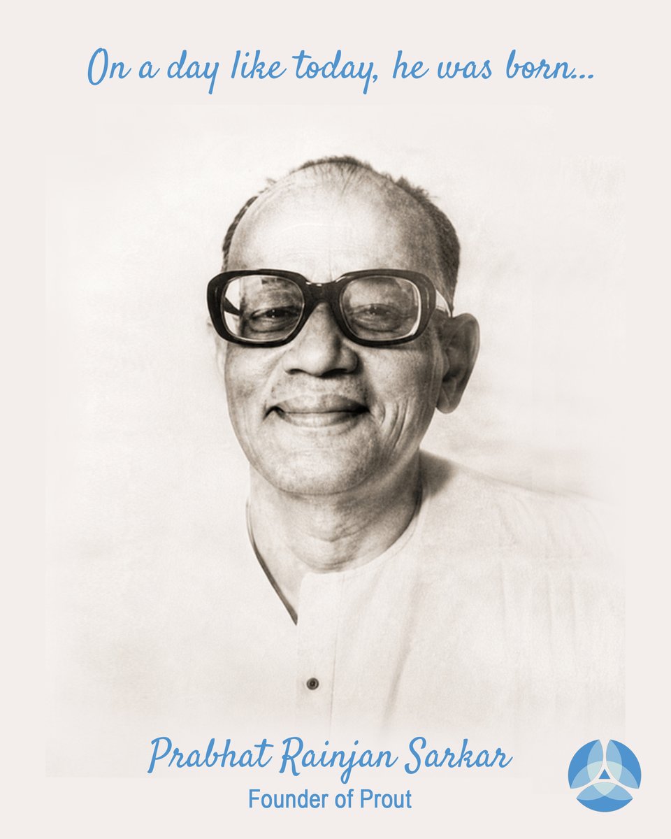 proutglobal's tweet image. Today we celebrate the birth of P.R. Sarkar, a philosopher and activist who dedicated his life to social justice. He proposed a system designed to eradicate exploitation and guarantee collective well-being. Do you know his legacy? 📷
 #SocialJustice #activism #localeconomy