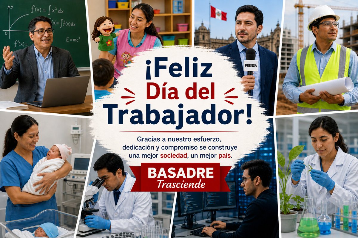 xtopheracevedo's tweet photo. ¡A cada trabajador y trabajadora el reconocimiento y valor necesarios! Gracias por el esfuerzo, dedicación y compromiso al servicio de nuestra sociedad! #1deMayo #DíaDelTrabajo #Perú https://t.co/FNjcsg3a6D