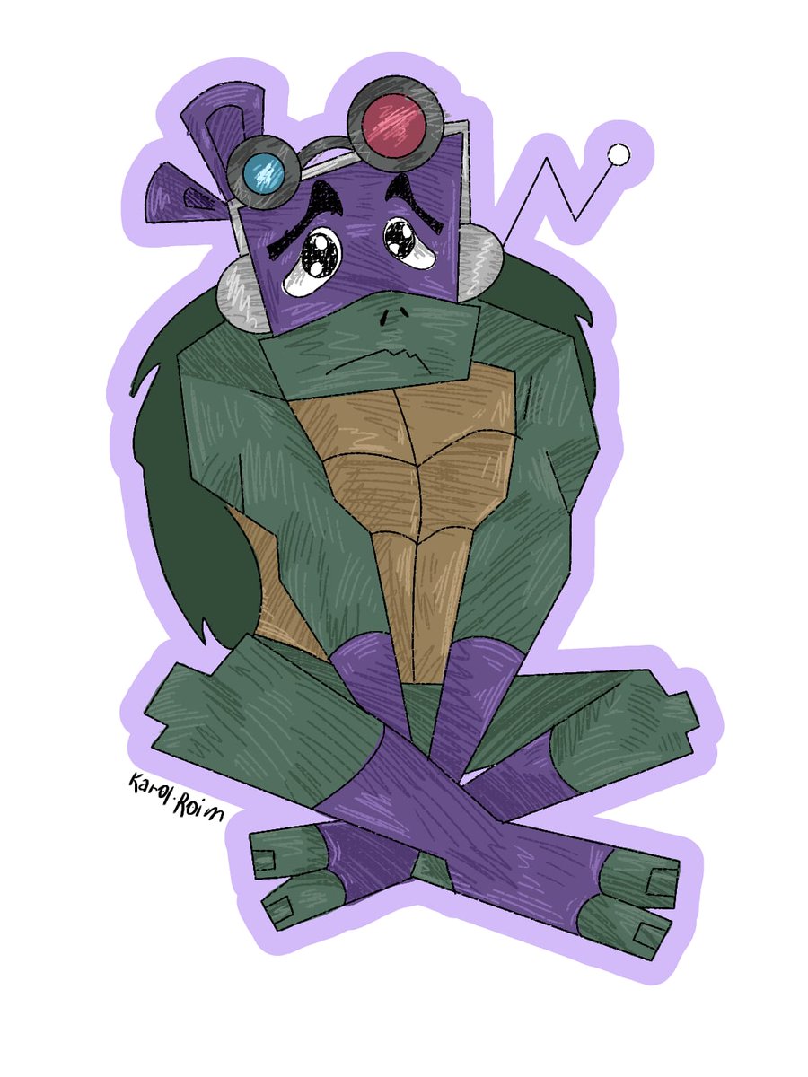 _Yellow__Girl_'s tweet image. Donnie coitadinho da Silva 🥺

#art #fanart #tmnt