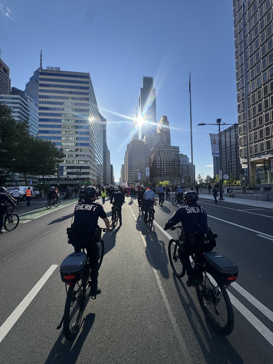 PhilaSheriff's tweet image. For every protest. 
Every partnership. 
Sheriff’s Deputies are there to answer the call. 
Stay safe out there, Philly. #phillysheriff #wearehiring