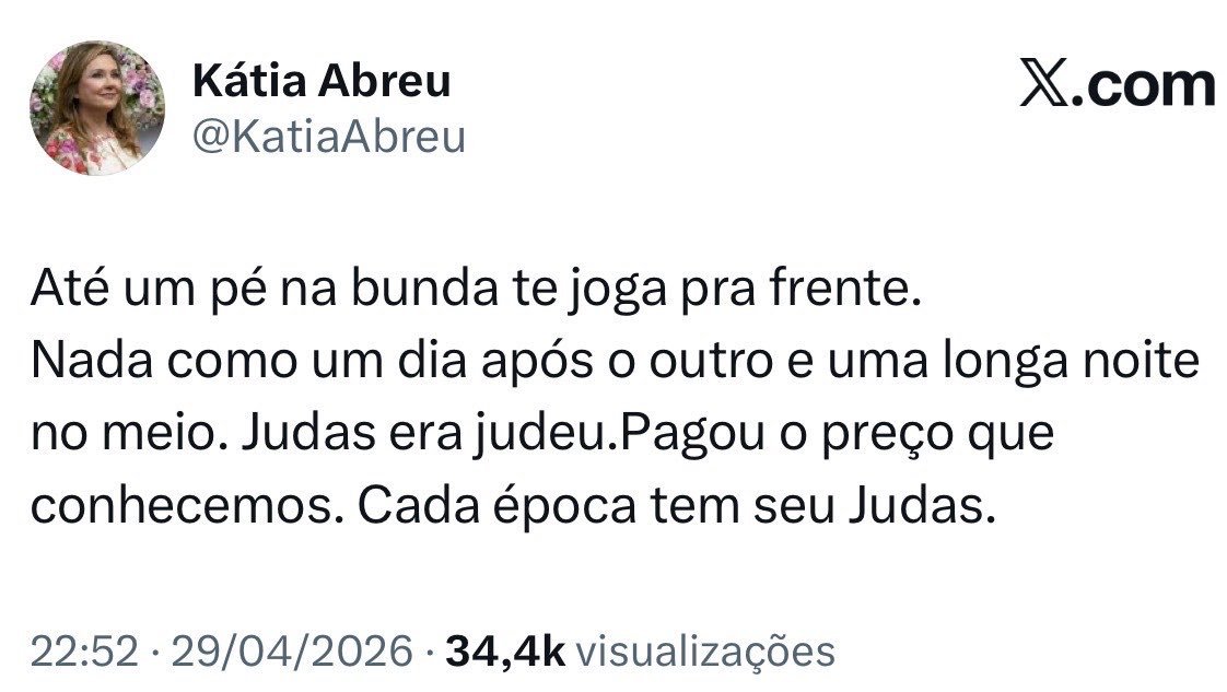 A vergonhosa declaração de <a href="/KatiaAbreu/">Kátia Abreu</a>. Até que ponto vale uma eleição?