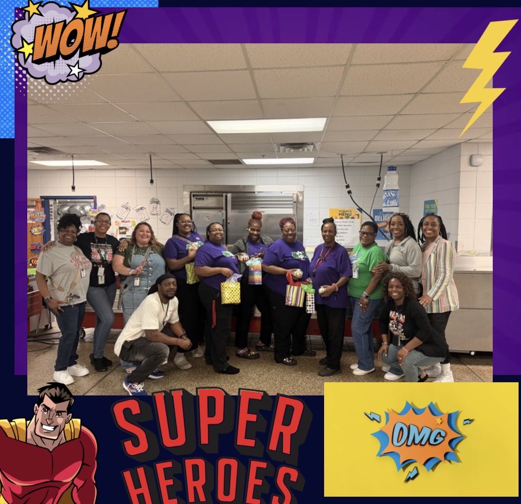 Dr_Benefield's tweet photo. On #SchoolLunchHeroDay, we honor the heroes behind the scenes who do so much more than serve meals to our @BrookviewPandas, they serve love, kindness, and care. 💛🍎 We appreciate you today and every day! https://t.co/gJMgnCWrrR