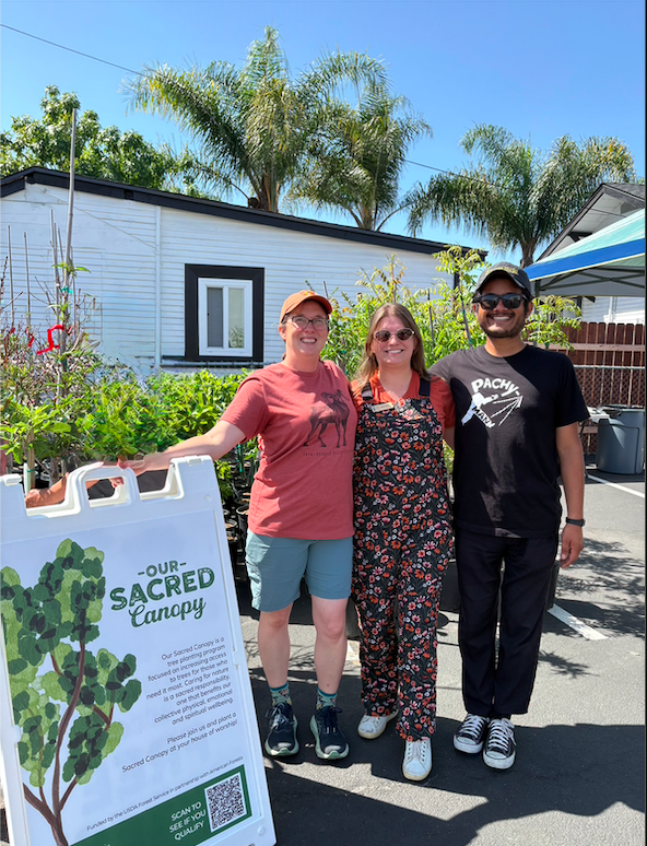 CaliforniaIPL's tweet photo. For #EarthDay faith communities are caring for both people &amp; creation 🧑‍🤝‍🧑🌿

Through the Our Sacred Canopy program, Mid-City Church in #SanDiego distributed 221 trees across their neighborhood—blessing 95 families with greater access to shade, fresh fruit &amp; the beauty of nature. https://t.co/FbeoHGQ8qJ