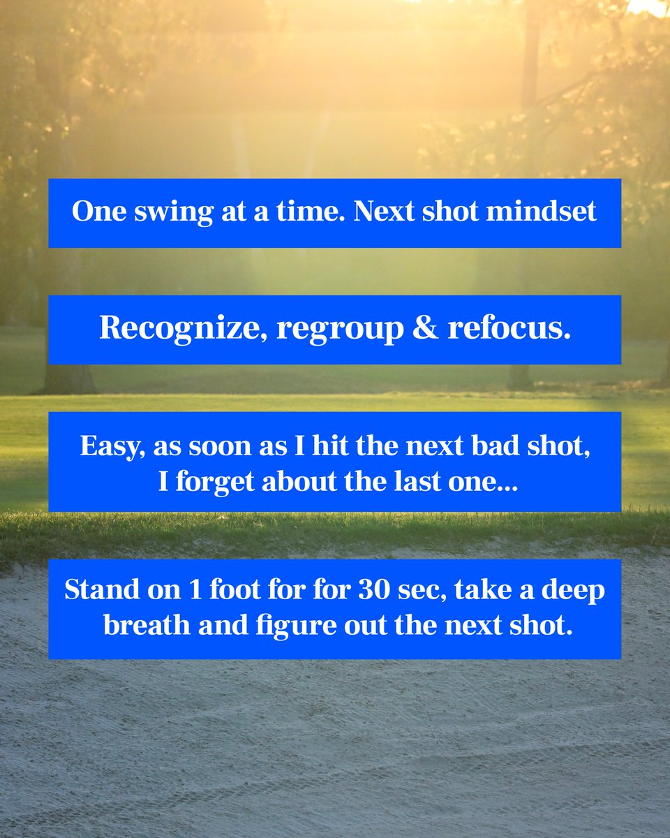 PGA's tweet photo. Next shot mindset. Always vital.

We asked our followers for advice on moving on from a bad shot – and there was a common theme. https://t.co/oCzzcBuekQ