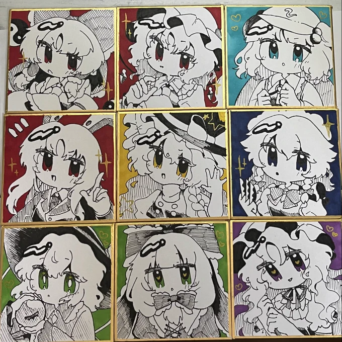 家にあった豆色紙全部使って描いた❕💖
可愛い💖💖💖 