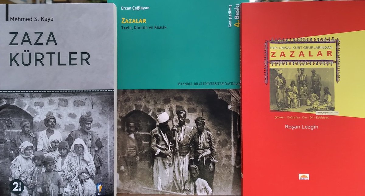 Zaza Kürtler - Mehmed S. Kaya

Zazalar - Tarih Kültür ve Kimlik - Ercan Çağlayan

Toplumsal Kürt Gruplarından Zazalar - Roşan Lezgîn