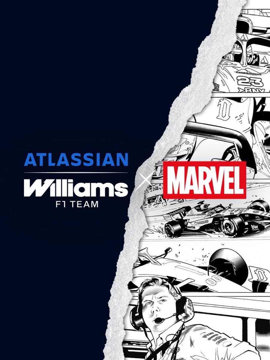 El_BDM's tweet image. #MiamiGP Colaboración entre Williams F1 y Marvel. Habrá cómics y carteles de carreras! El primer cartel se espera para #MonacoGP