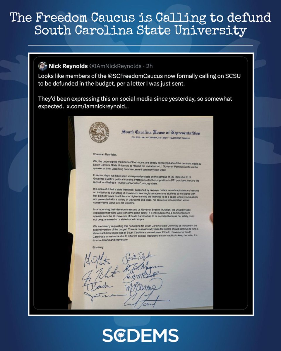 South Carolina Democratic Party tweet media