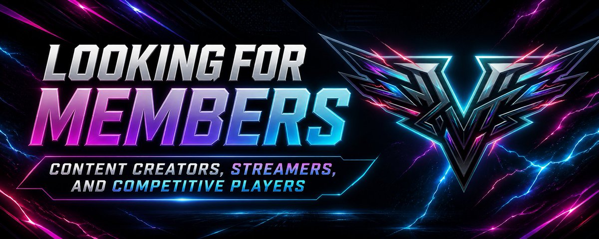 VelumGGs's tweet photo. NEW ORGANIZATION LOOKING FOR MEMBERS.
VALORANT, FORTNITE, CSGO, COD AND MORE.
(DM's OPEN)
#Esports #Streamers #ContentCreators #Competitive #Gamers https://t.co/Jqk1ET7cuJ