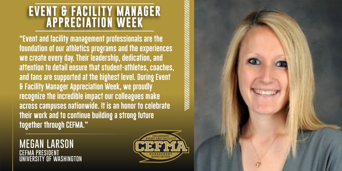 cefmafacilities's tweet photo. 📣Hear from CEFMA President @megdub10 at @UWAthletics as we celebrate Event and Facility Manager Appreciate week! https://t.co/psVpcIIpzA