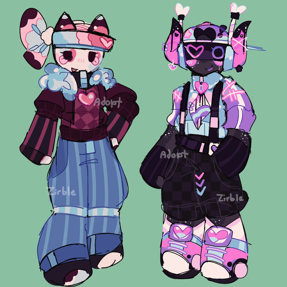 boombox and slingshot adopts im selling in my server