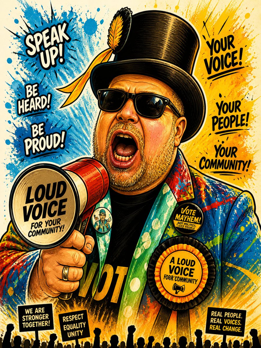 LoonyLordFQ_S's tweet image. I'll #SPEAKUPFORYOU 📢

VOTE LOONY @Official_MRLP on May 7th

The only vote is a wasted vote, vote for US instead! 🎩

#DentonSouth
