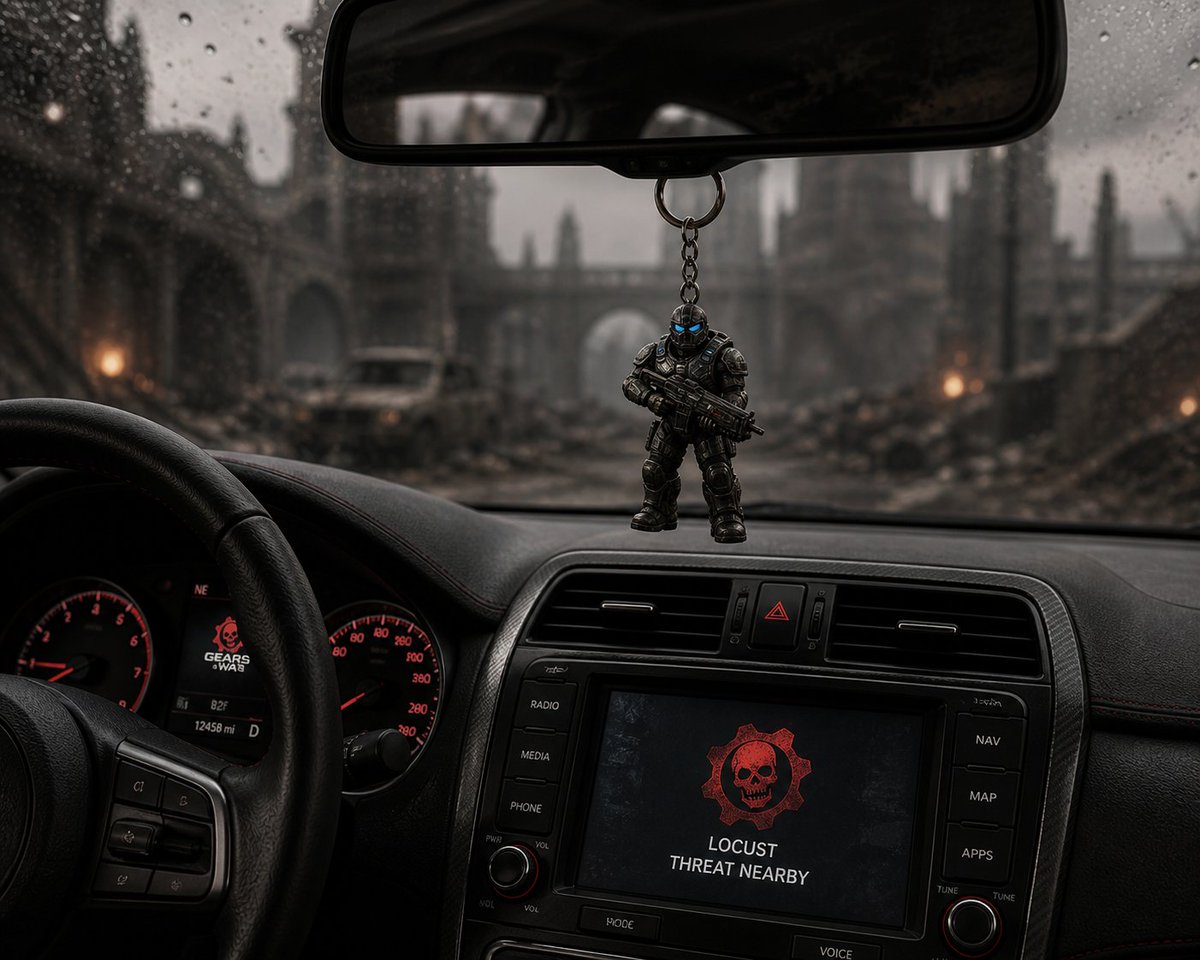 HackValmor's tweet photo. @forza_support Similar to this, with the moving figurines or rearview mirror keychain, with iconic characters from Microsoft IPs in different poses reacting do the car movements! I think it would look really cool, and make players enjoy interior view of the vehicles way more often! https://t.co/sIR3X2lVaj
