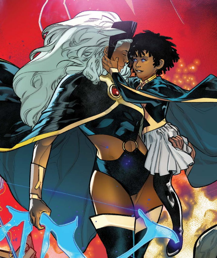 SiteJamesons's tweet photo. Na próxima quarta-feira a Marvel vai publicar o quadrinho "Tempestade: A Mutante Mais Poderosa da Terra #4", que nos apresentará a Furaha, a filha da Ororo Munroe.

Ainda não sabemos sob quais circunstâncias essa criança virá ao mundo, se será 100% canônica, se será uma personagem regular na vida da Tempestade daqui por diante ou mesmo quem é o pai. Tudo isso esperamos que seja respondido na quarta.

Segue a página e fica de olho que semana que vem trago as respostas assim que o quadrinho for publicado.