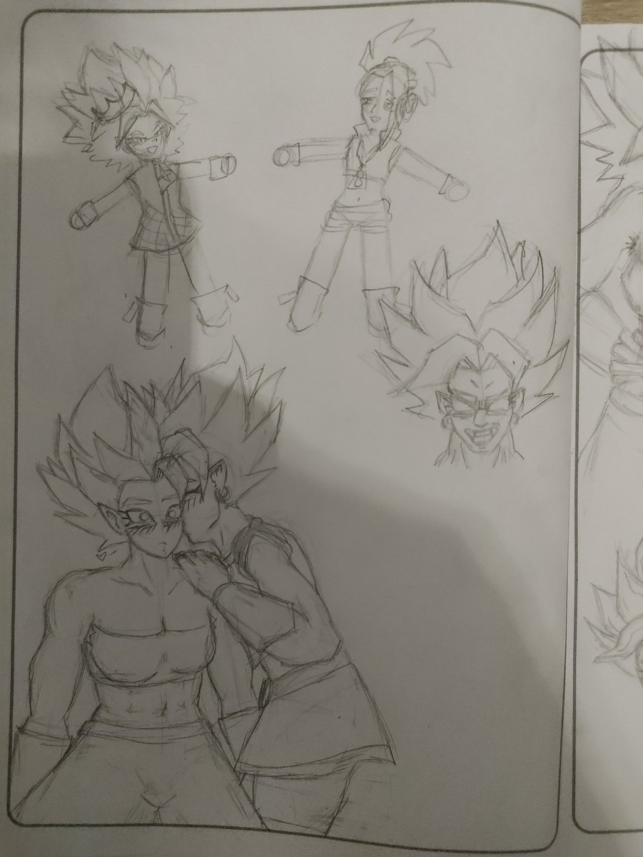 hunter0kazuma's tweet image. absolutely love caulikale. they're so adorable I LOVE MY YURI
(doodles them in off the hook outfits cuz they're so pearlina coded to me)
#dragonball