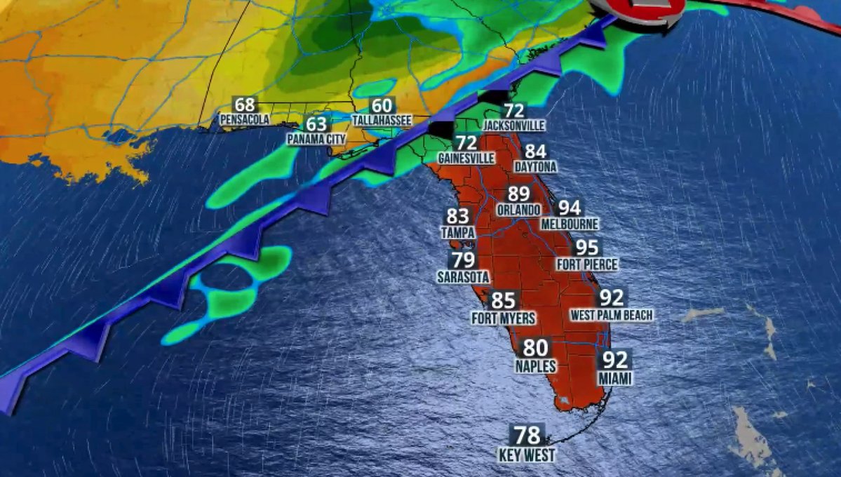 wmnf's tweet image. The heat is just the beginning 👀

Florida is seeing near record temperatures as a high pressure system traps hot, sinking air across the state. 

Read more below 👇

#WMNF #FloridaWeather #TampaBay #HeatWave #WeatherAlert #LocalNews