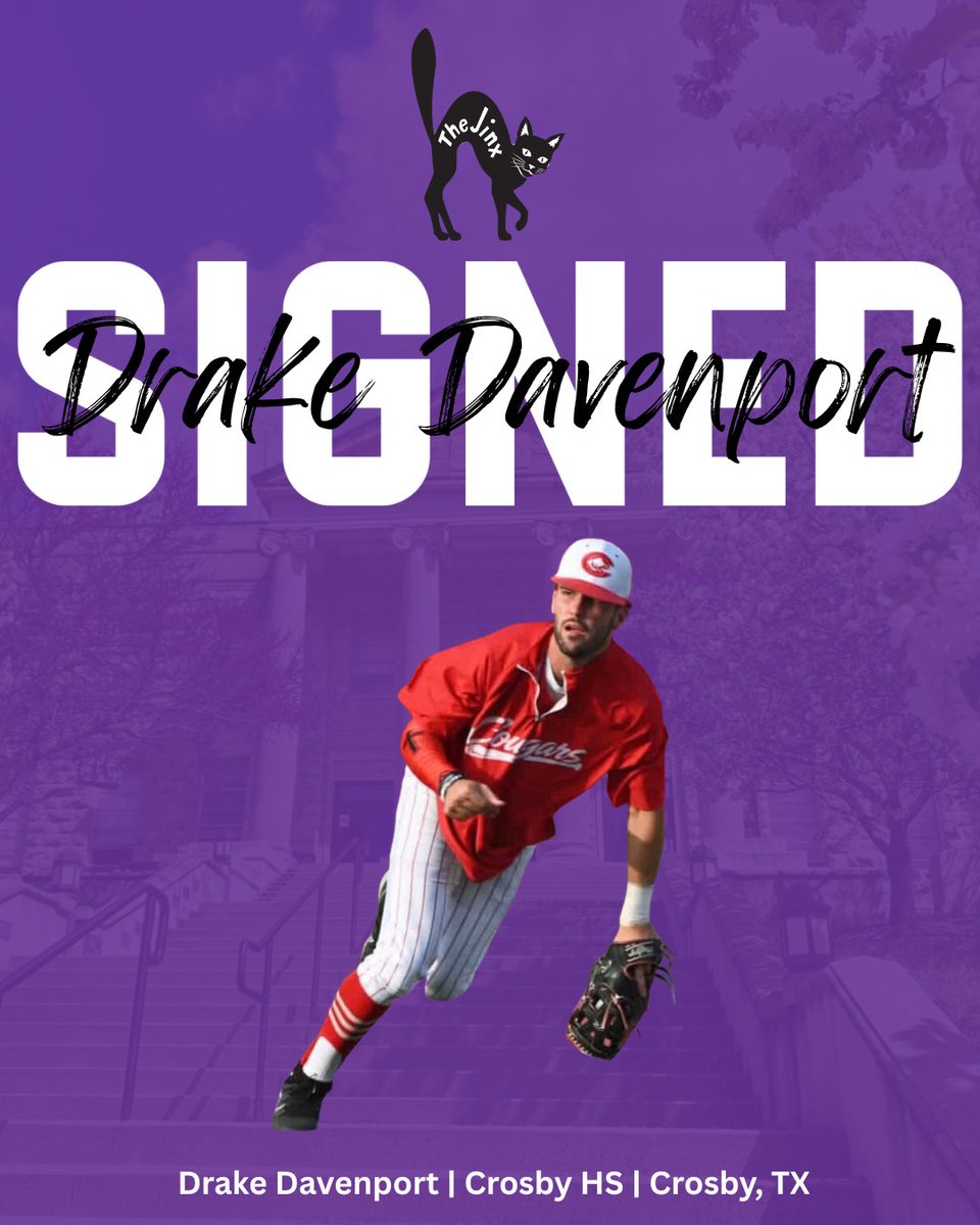 SCBuildersBSB's tweet photo. 𝙎𝙄𝙂𝙉𝙀𝘿 ✍️

We would like to welcome @DrakeDavenport0 to the Builder Baseball fam! 

#KeepBuilding x #FearTheJinx https://t.co/yt5wIRzJhO