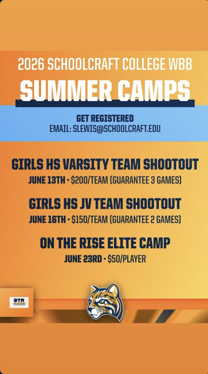 SchoolcraftWBB's tweet photo. Great things brewing for our program! Building off a historic run. Grads finding fits &amp; gaining traction in recruiting, key additions locked in as we continue adding to the 🧩 for our 26-27 team. June camps filling up &amp; 👀 on ‘27 recruiting too. Both ways! #WhySchoolcraft 💛🩵💙 https://t.co/yjoiOc7miJ