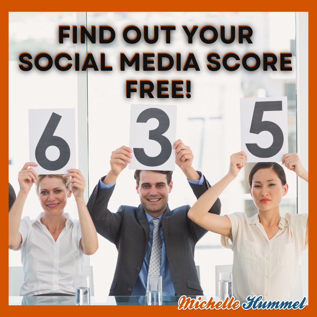 Michelle_Hummel's tweet image. Do you know your #socialmedia score? I'll review your current social media posting, hashtag, and engagement strategies to suggest improvements to help your business thrive. Contact me today! bit.ly/3o4tJcX #growyourbusiness #entrepreneur #buildyourbrand #marketing #leads