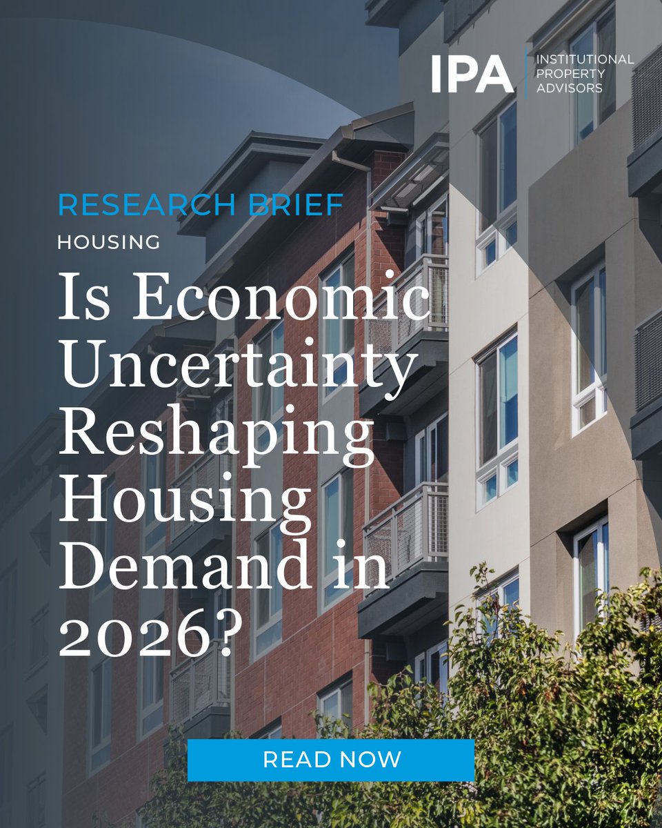 IPA_USA's tweet image. Economic uncertainty is shaping housing demand in 2026.

Lower mortgage rates have yet to drive homebuying activity, and new federal housing policies may take time to impact supply.

Read now: ow.ly/XWjl50YTF4G

#cre #commercialrealestate #housing