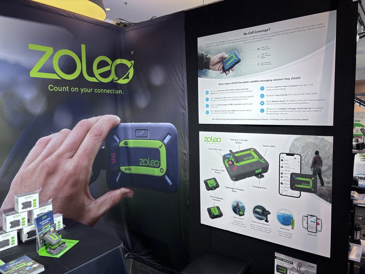 SpeleanAU's tweet photo. We are live at the 2026 NSW Caravan Camping Holiday Supershow. Drop by and check out the ZOLEO Satellite Communicator in real life. ZOLEO sends and receives messages via the Iridium global satellite network when you’re outside of mobile coverage. The Show runs till Sunday. https://t.co/mwH0uZS12n