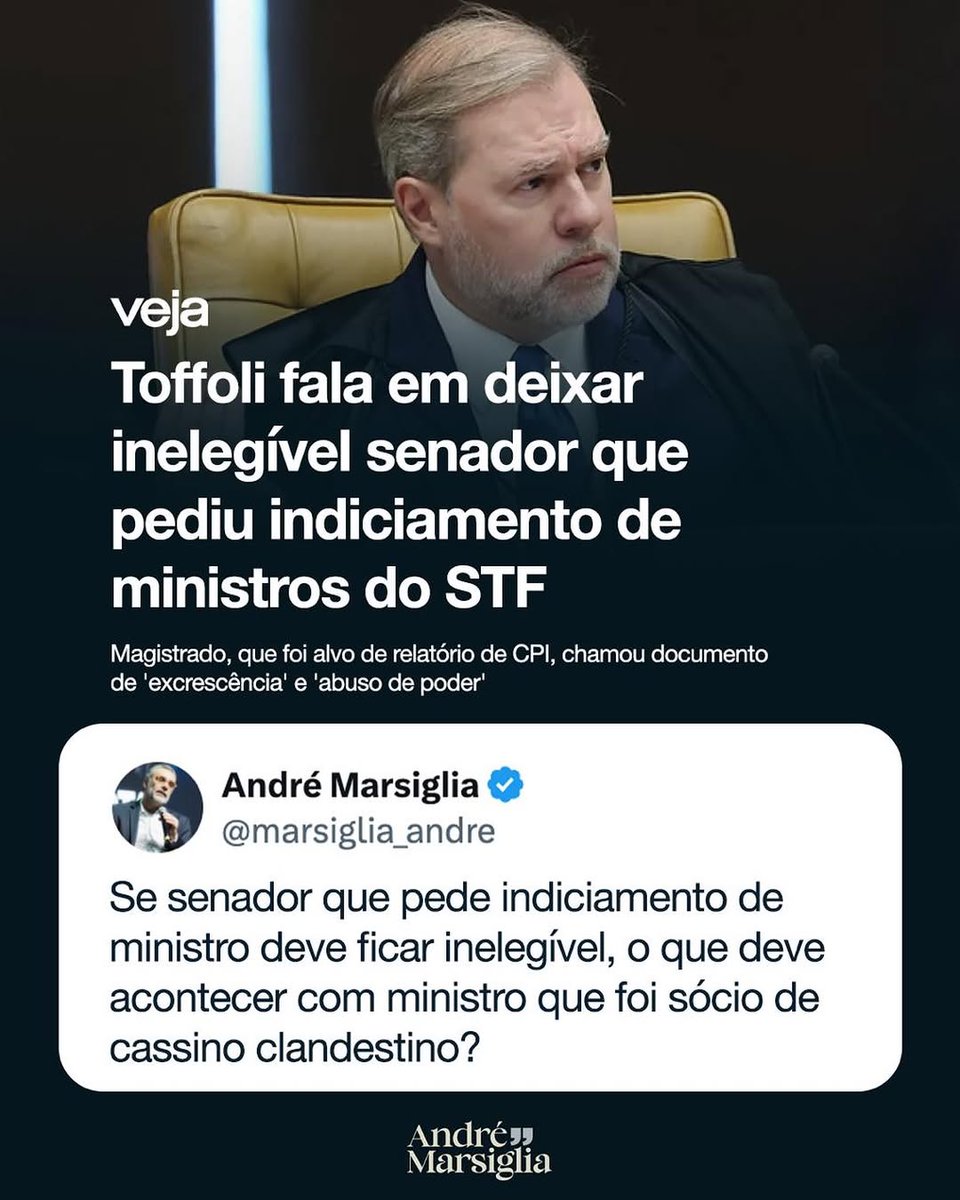 Se Senador não pode pedir indiciamento de ministros do STF, o Senado não vai mais aceitar nenhuma indicação de ministro pro STF

Destruição mútua assegurada, placar final 0x0